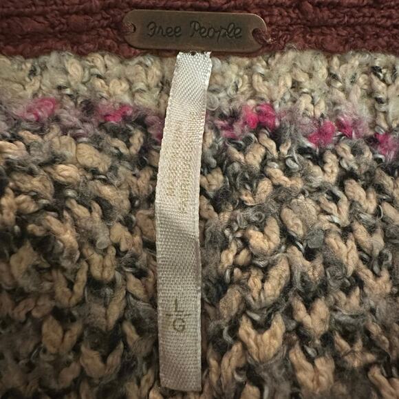 Free People Large Found My Bff Cardi Cardigan Sweater Coat in Sugar and Spice - Picture 11 of 16